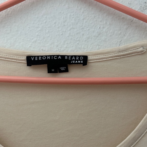 Veronica Beard Beige Scoop Neck Blouse - Picture 2 of 5